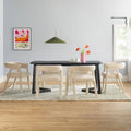 Middlebrook 7 Piece Solid Wood Dining Table Set w/ Full Fabric Chairs