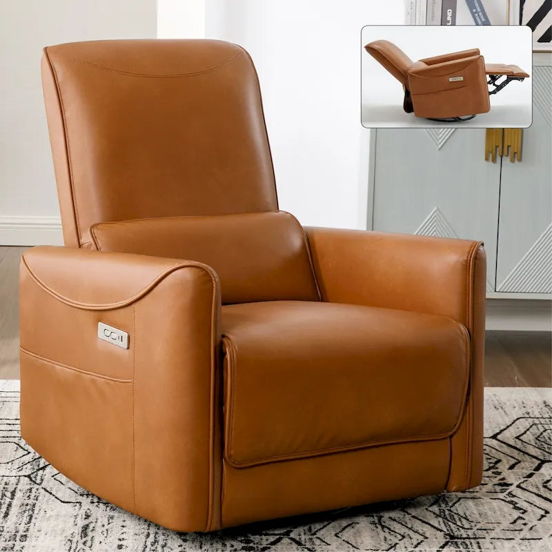Swivel, Rocking Electric Recliner — Equipped with a Heavy-Duty Motion Mechanism and USB/Type-C Ports