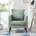 Green 26.77 Upholstered Arm Chair with Solid Wood Legs