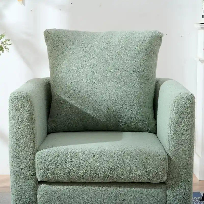 Green 26.77 Upholstered Arm Chair with Solid Wood Legs