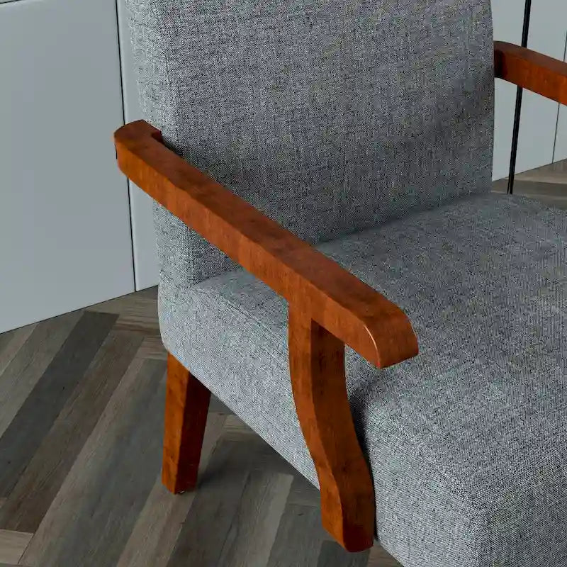 Grey 18.7 Arm Chairs with Round Table (Set of 2)