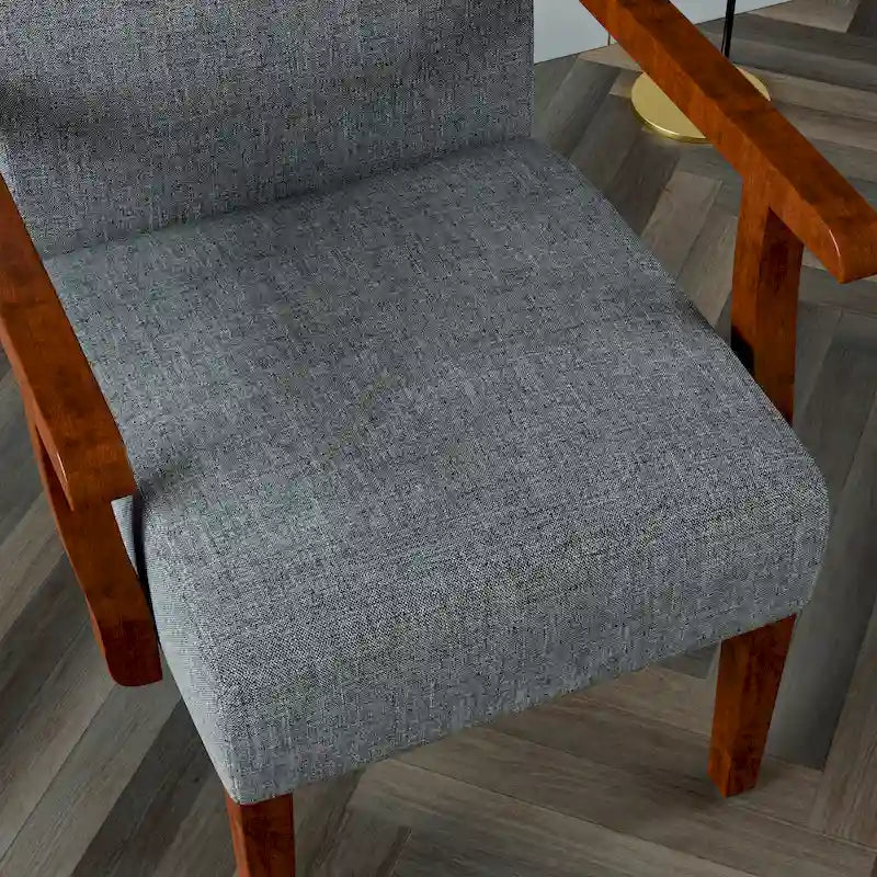 Grey 18.7 Arm Chairs with Round Table (Set of 2)