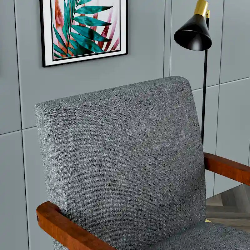 Grey 18.7 Arm Chairs with Round Table (Set of 2)