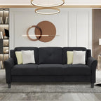 74.9 Polyester 3-Seater Sofa with Wood Frame, High Elastic Sponge Cushion