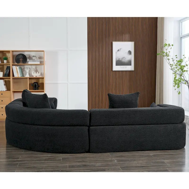 111 Oversized Boucle L-Shaped Corner Modular Sectional Sofa, 3-Piece Free Combination