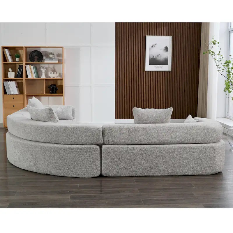 111 Oversized Boucle L-Shaped Corner Modular Sectional Sofa, 3-Piece Free Combination