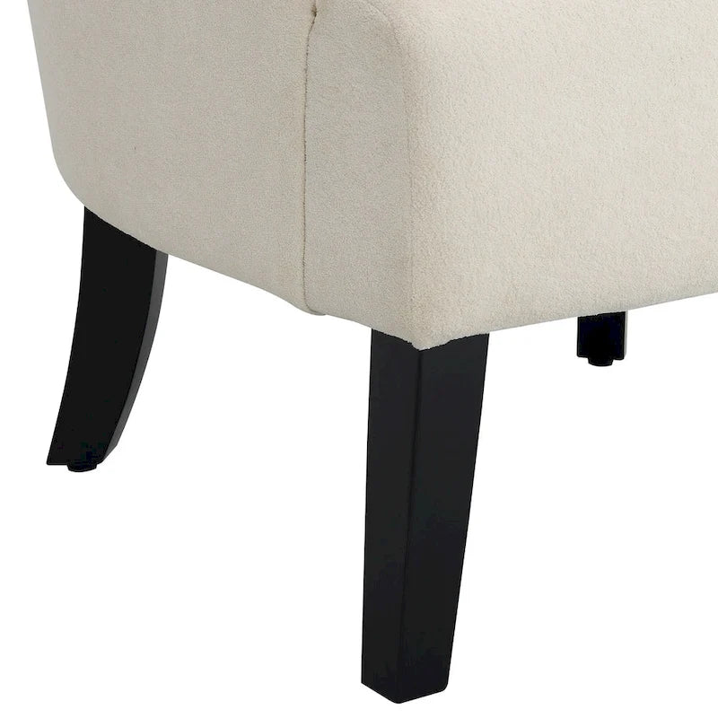 Beige Modern 29 Arm Chair with Channel Back