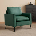 Green Modern 25.99 Upholstered Accent Chair with Soft Cushions and Pillows