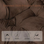 Modern Cotton Thick Padded Lazy Chair With Folding Ottoman