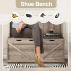 74 3-In-1 Hall Tree Storage Bench and Coat Rack with 5 Hooks, and Anti-Topple Anchor for Entryway