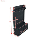 74 3-In-1 Hall Tree Storage Bench and Coat Rack with 5 Hooks, and Anti-Topple Anchor for Entryway