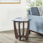 23.5 Inch Round Glass Coffee Table