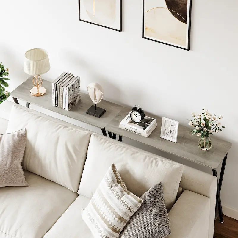 Entryway Table, Narrow Console Table, Wood Sofa Table