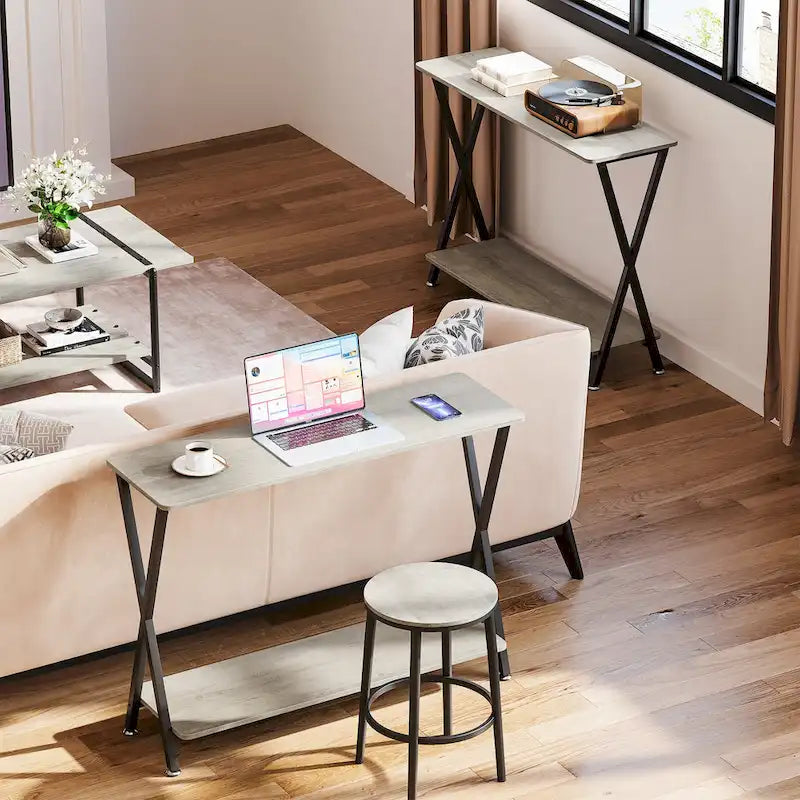 Entryway Table, Narrow Console Table, Wood Sofa Table