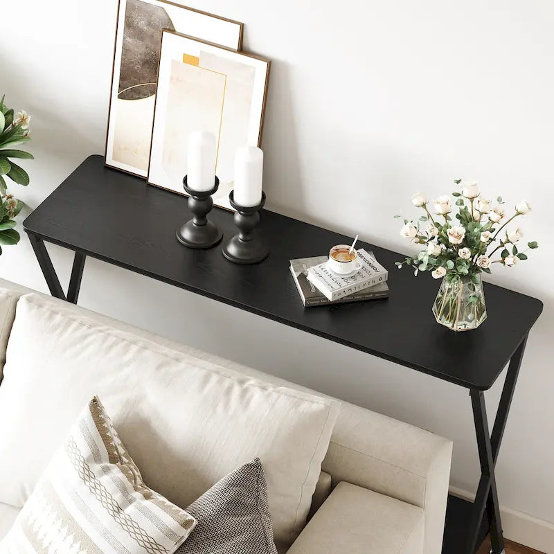 Entryway Table, Narrow Console Table, Wood Sofa Table