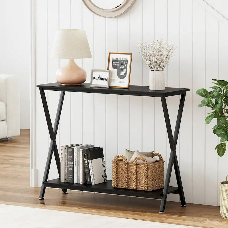 Entryway Table, Narrow Console Table, Wood Sofa Table