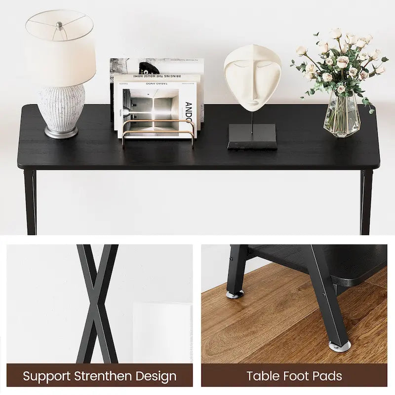 Entryway Table, Narrow Console Table, Wood Sofa Table