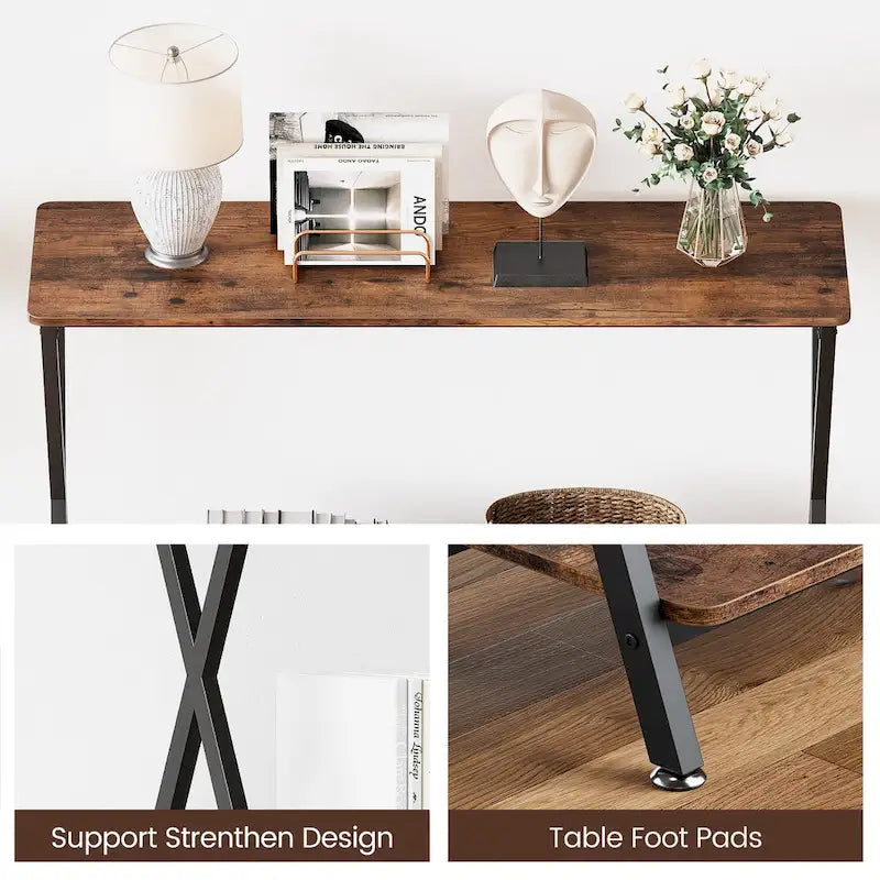Entryway Table, Narrow Console Table, Wood Sofa Table