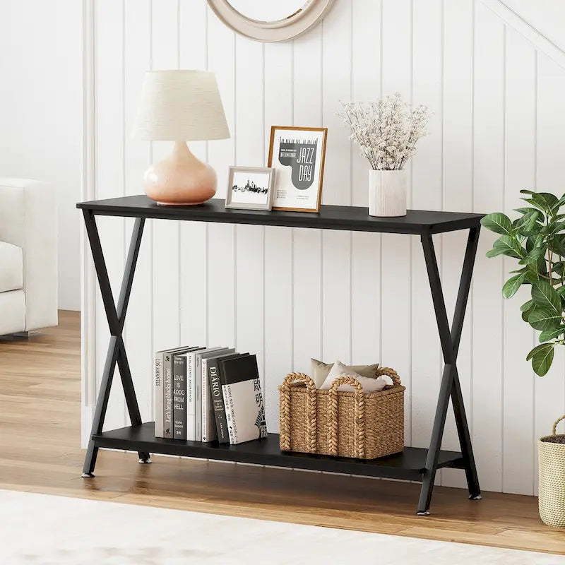 Entryway Table, Narrow Console Table, Wood Sofa Table