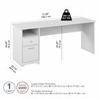 Cabot 72W Home Office Computer Desk with Drawers by Bush Furniture
