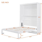 Queen Size Murphy Bed Wall Bed with Shelves