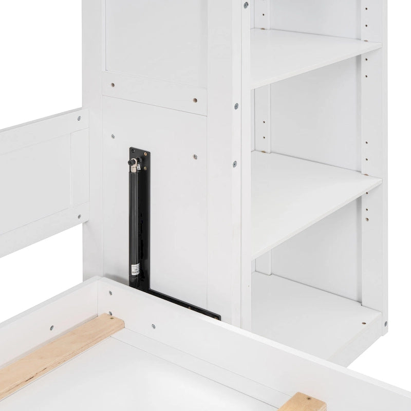 Full Size Murphy Bed Wall Bed with Shelves