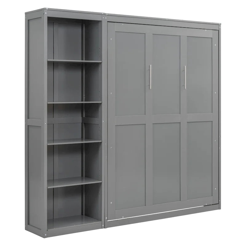 Full Size Murphy Bed Wall Bed with Shelves