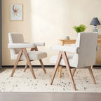 Christopher Knight Home Poppy Fabric Arm Dining Chair (Set of 2)