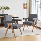 Christopher Knight Home Poppy Fabric Arm Dining Chair (Set of 2)