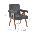 Christopher Knight Home Poppy Fabric Arm Dining Chair (Set of 2)
