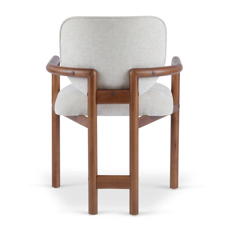 Christopher Knight Home - Harper Mordern Upholstered Rubberwood Arm Dining Chairs (Set of 2)