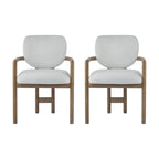 Christopher Knight Home - Harper Mordern Upholstered Rubberwood Arm Dining Chairs (Set of 2)