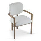 Christopher Knight Home - Harper Mordern Upholstered Rubberwood Arm Dining Chairs (Set of 2)