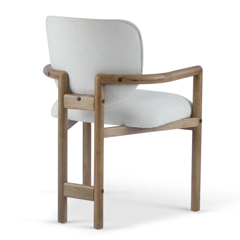 Christopher Knight Home - Harper Mordern Upholstered Rubberwood Arm Dining Chairs (Set of 2)