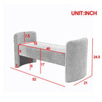 GDFStudio - Harper H-Frame Polyester Upholstered Bench with Modern Versatile Design