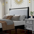 Christopher Knight Home Full size Wood Platform Bed Frame with Fluffy Soft Headboard