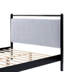 Christopher Knight Home Full size Wood Platform Bed Frame with Fluffy Soft Headboard