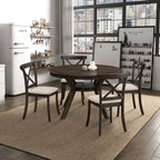 Wooden X Back Dining Chairs Set of 2