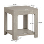 2-Tier Wooden End Table, Modern Side or Beside Table - 1PC