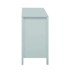 Entryway Cabinet with Wave Design-3 Adjustable Shelves,3 Drawers & Soft-Close Doors,Storage Console Table with Metal Handles