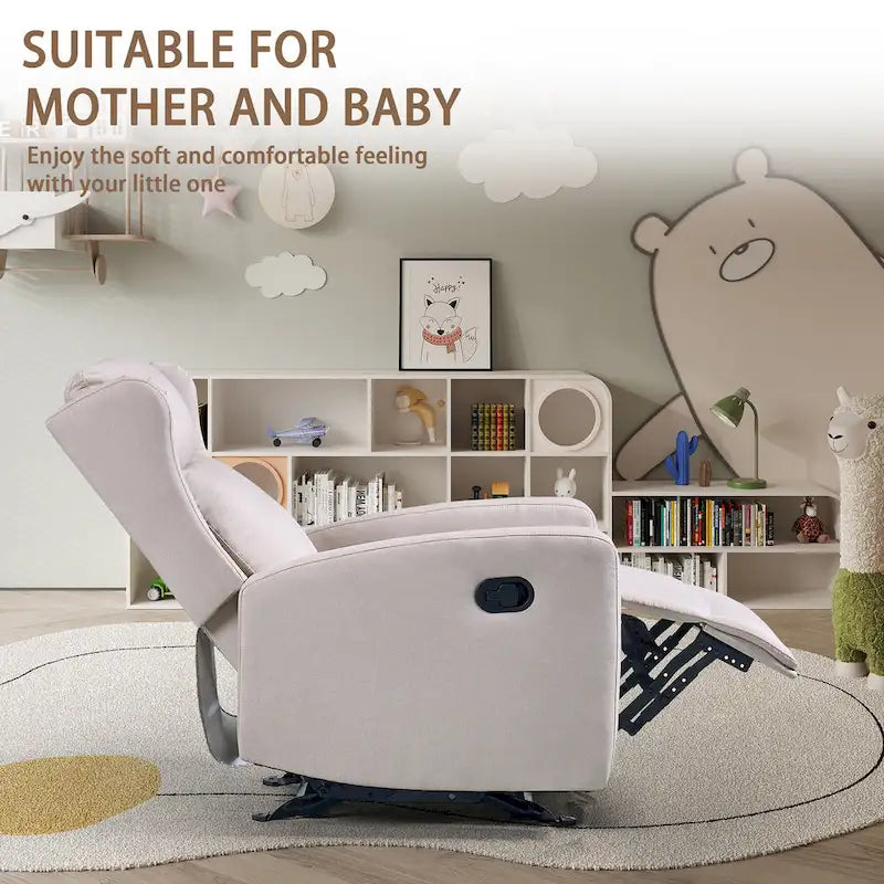 Rocking Recliner Chair for Living Room, Adjustable Modern Recliner Chair, Recliner Sofa with Lumbar Support