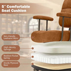 Costway Home Office Chair Leathaire Upholstered Task Chair with - See Details