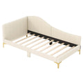 Costway Twin/Full Size Upholstered Daybed Rivet-Tufted Platform Bed