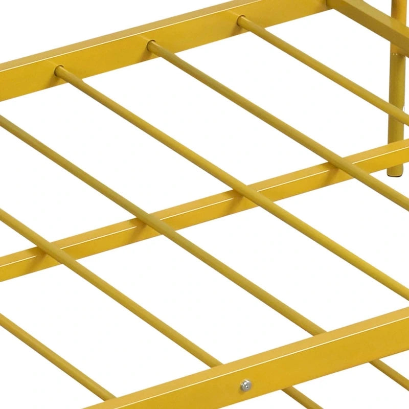 Costway Twin Size Metal Daybed with Trundle Space-Saving Sofa Bed