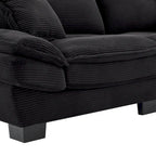65.5 Upholstered 3-Seater Sofa Couch with Two Pillows and Sturdy Construction