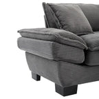 65.5 Upholstered 3-Seater Sofa Couch with Two Pillows and Sturdy Construction