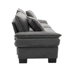 65.5 Upholstered 3-Seater Sofa Couch with Two Pillows and Sturdy Construction