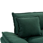 65.5 Upholstered 3-Seater Sofa Couch with Two Pillows and Sturdy Construction