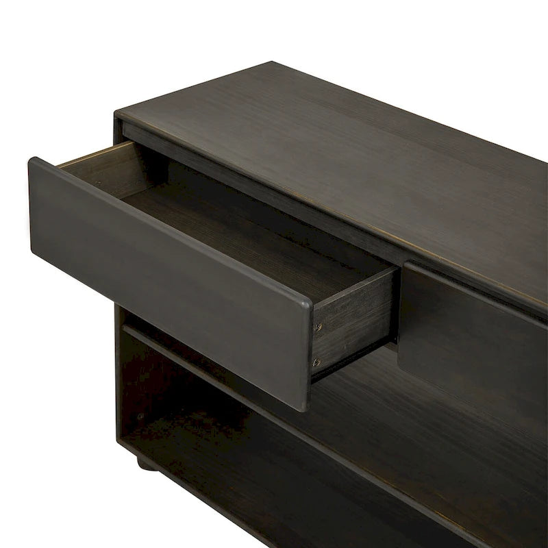 Console Table with Drawers and Shelves for Living Room, Entryway