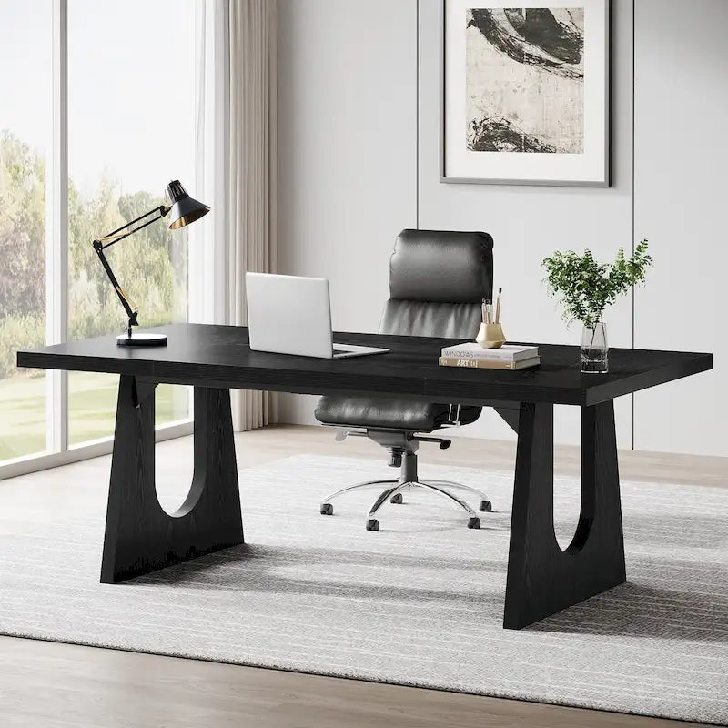 70.9 Inches Executive Desk Rectangular Computer Office Desk with Large Desktop